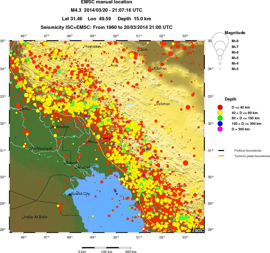 regional historical seismicity