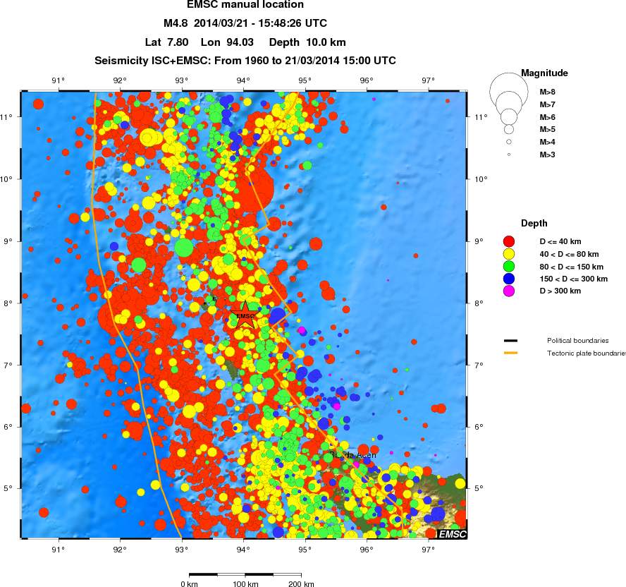 regional historical seismicity