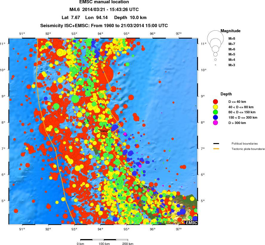 regional historical seismicity