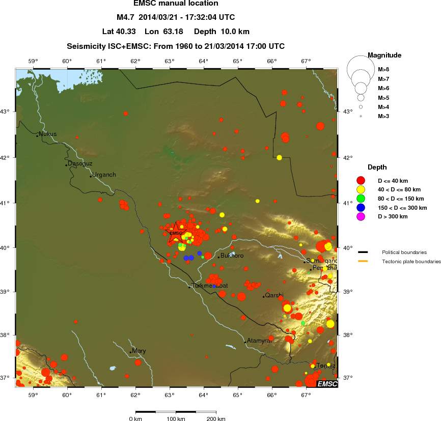 regional historical seismicity