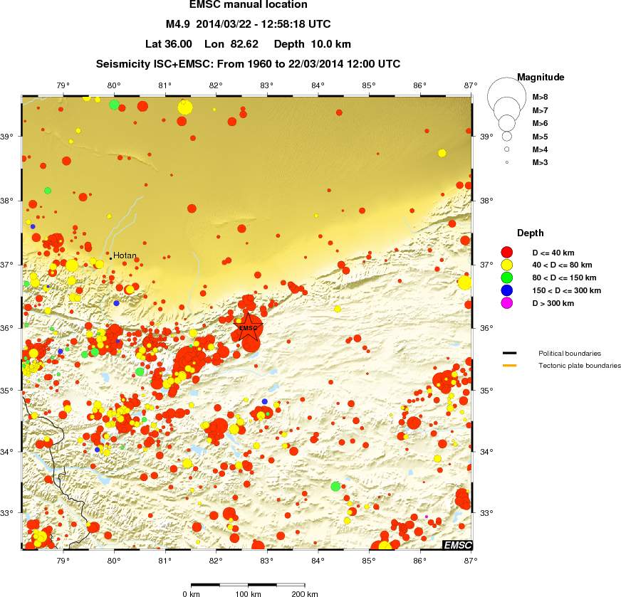 regional historical seismicity