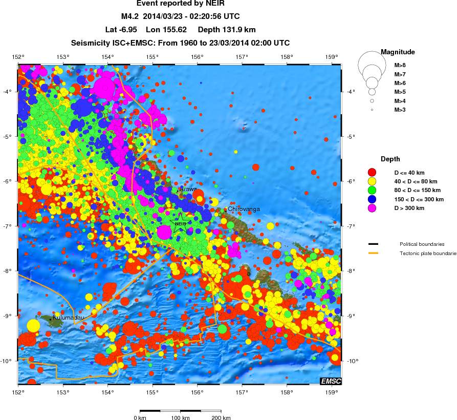regional historical seismicity