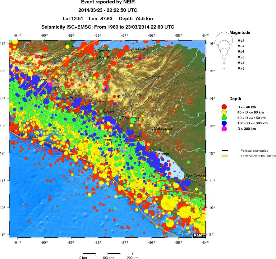 regional historical seismicity