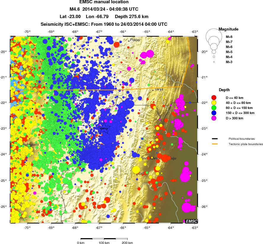 regional historical seismicity