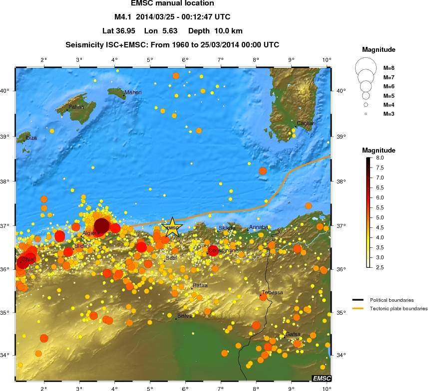 regional magnitude historical seismicity