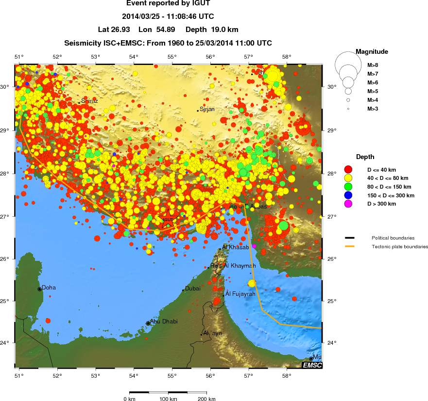regional historical seismicity
