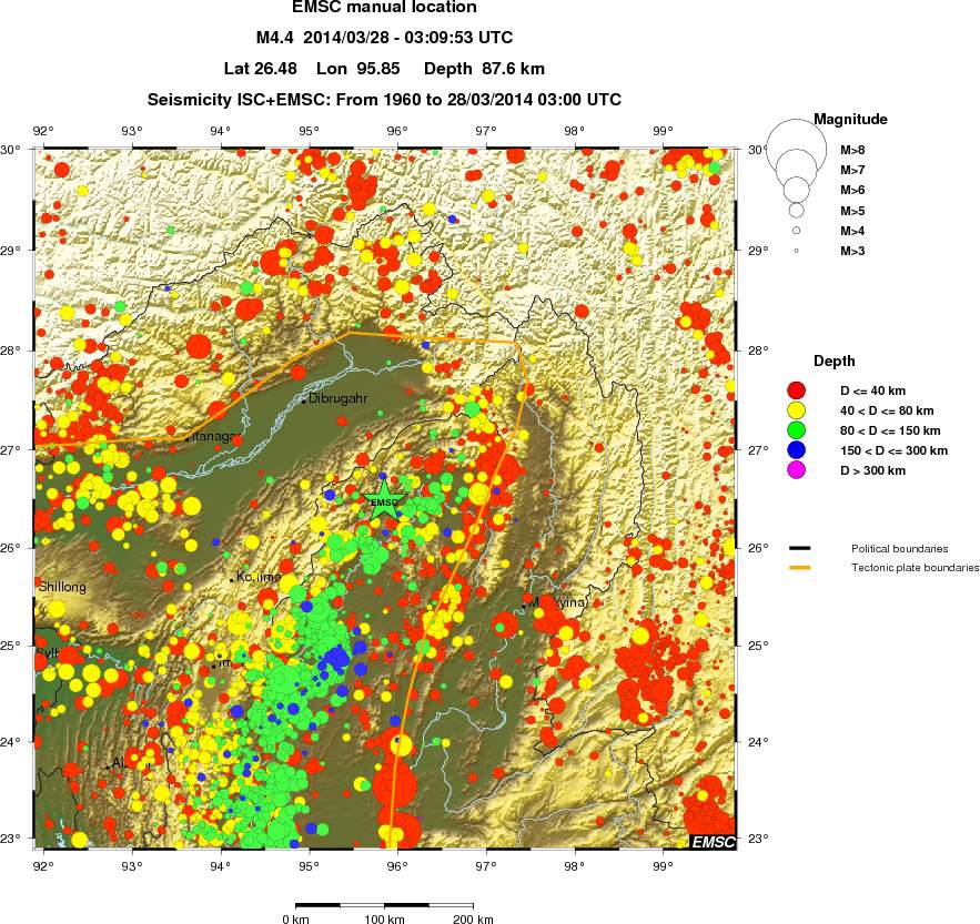 regional historical seismicity