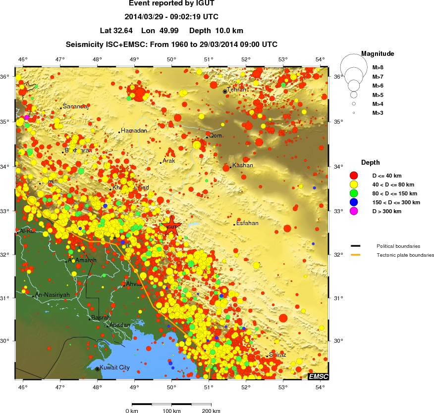 regional historical seismicity