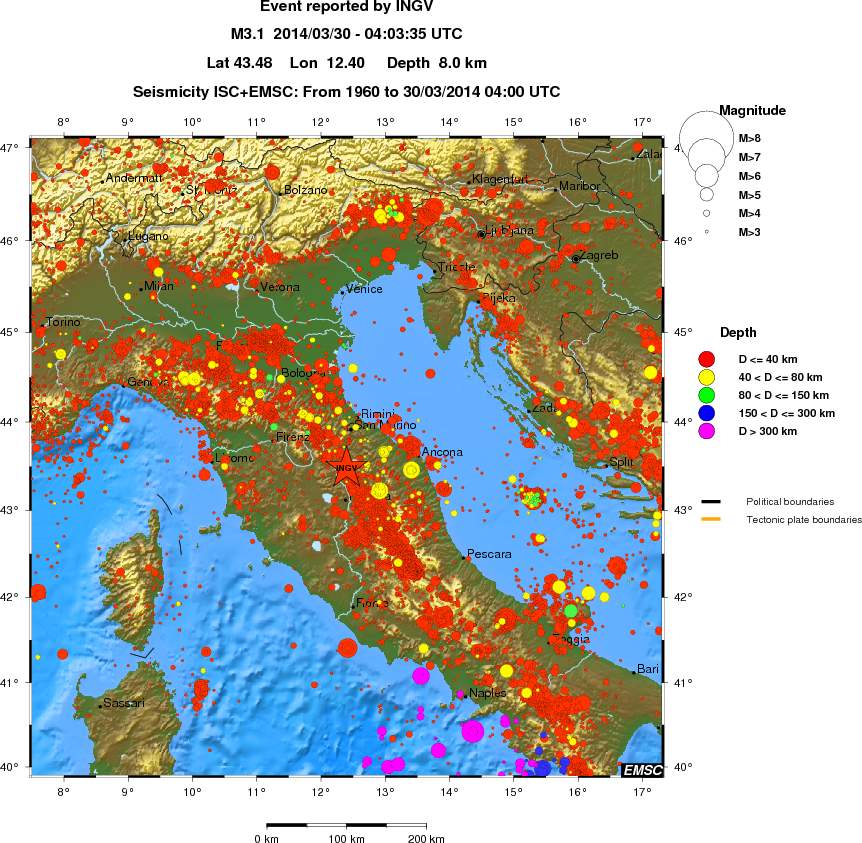 regional historical seismicity
