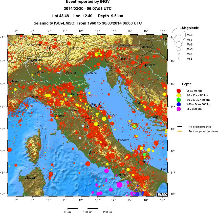 regional historical seismicity