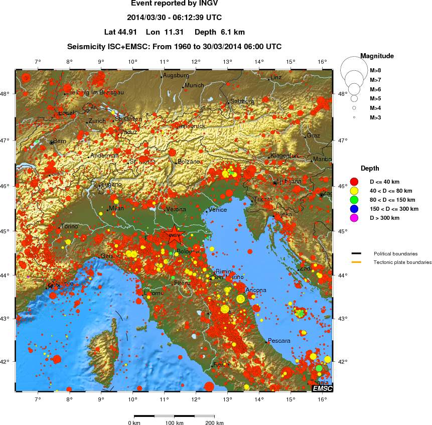 regional historical seismicity