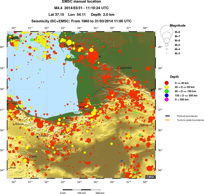 regional historical seismicity