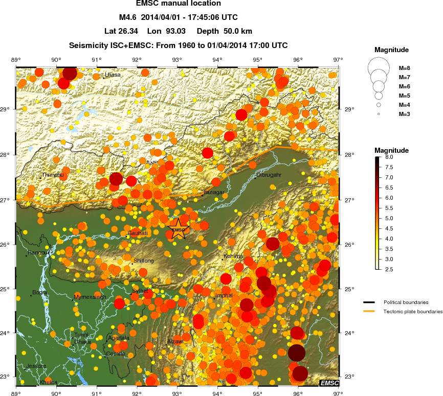 regional magnitude historical seismicity