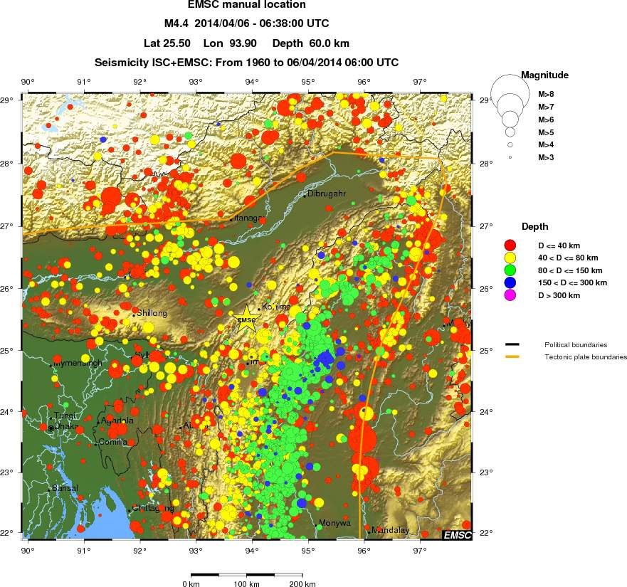 regional historical seismicity