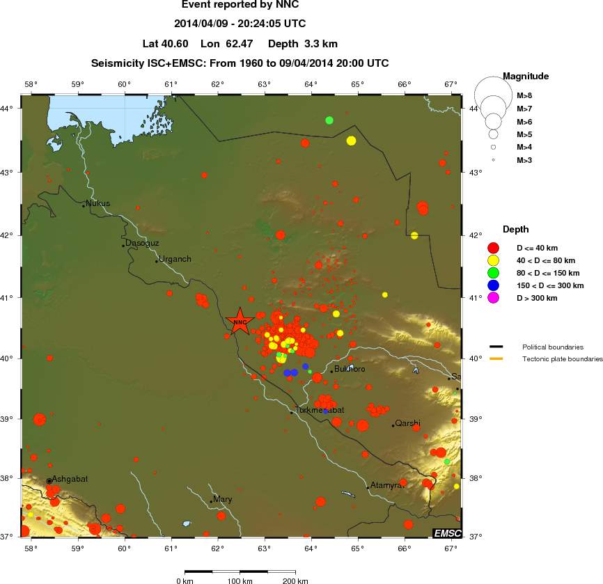regional historical seismicity