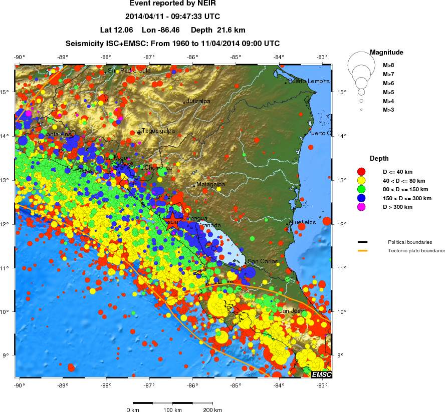regional historical seismicity