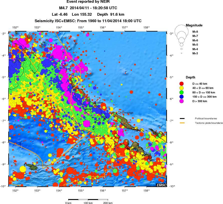 regional historical seismicity