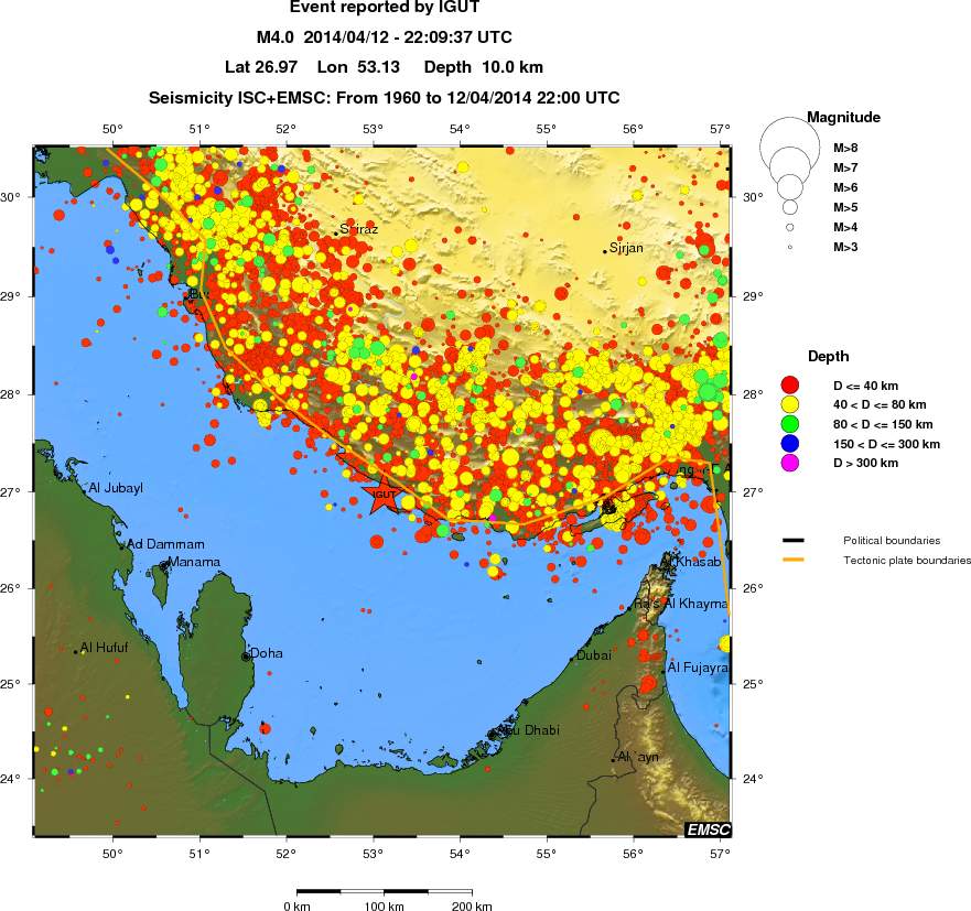regional historical seismicity
