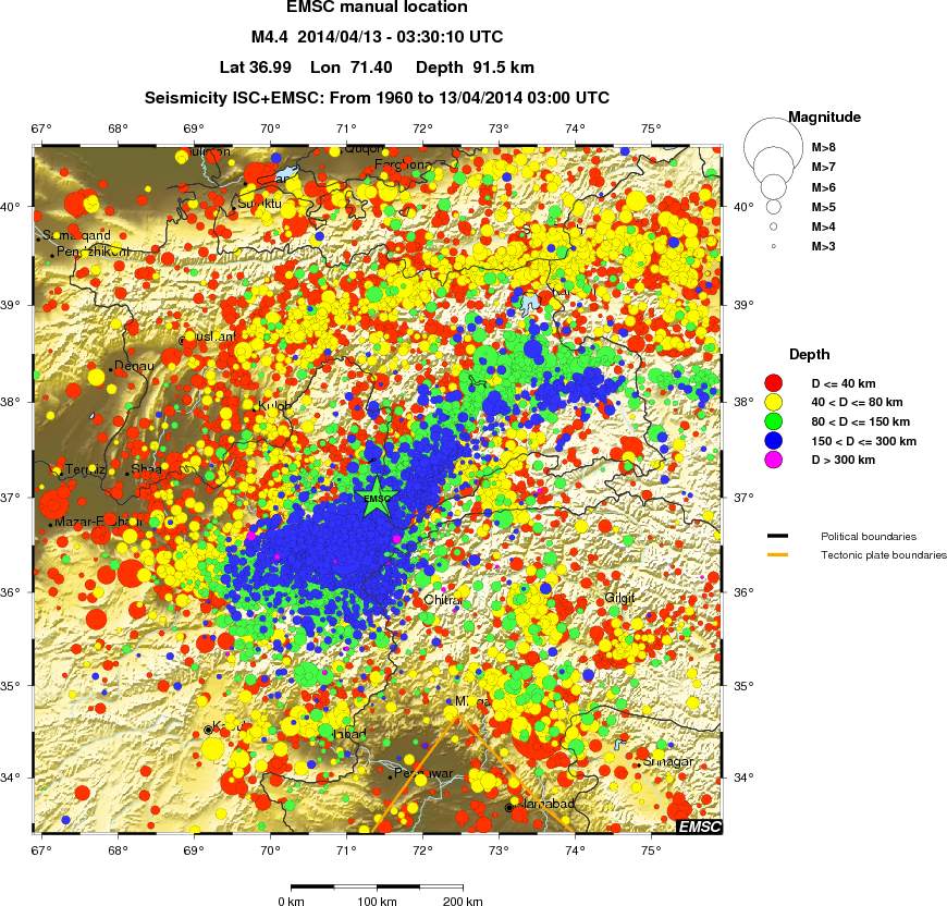 regional historical seismicity