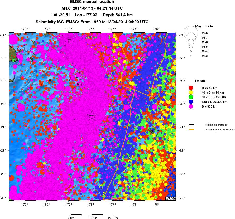regional historical seismicity