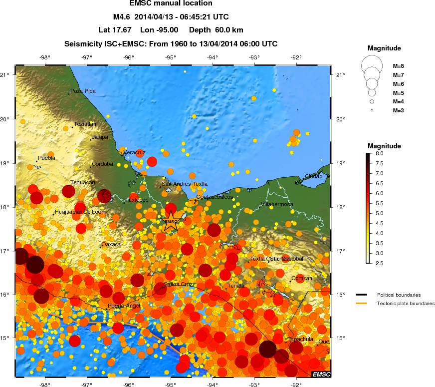 regional magnitude historical seismicity