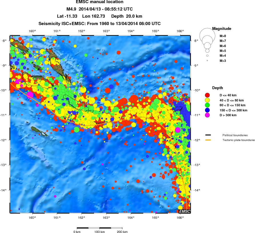 regional historical seismicity