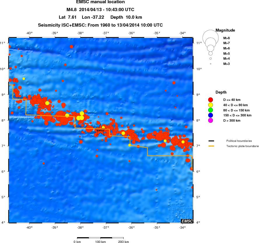 regional historical seismicity