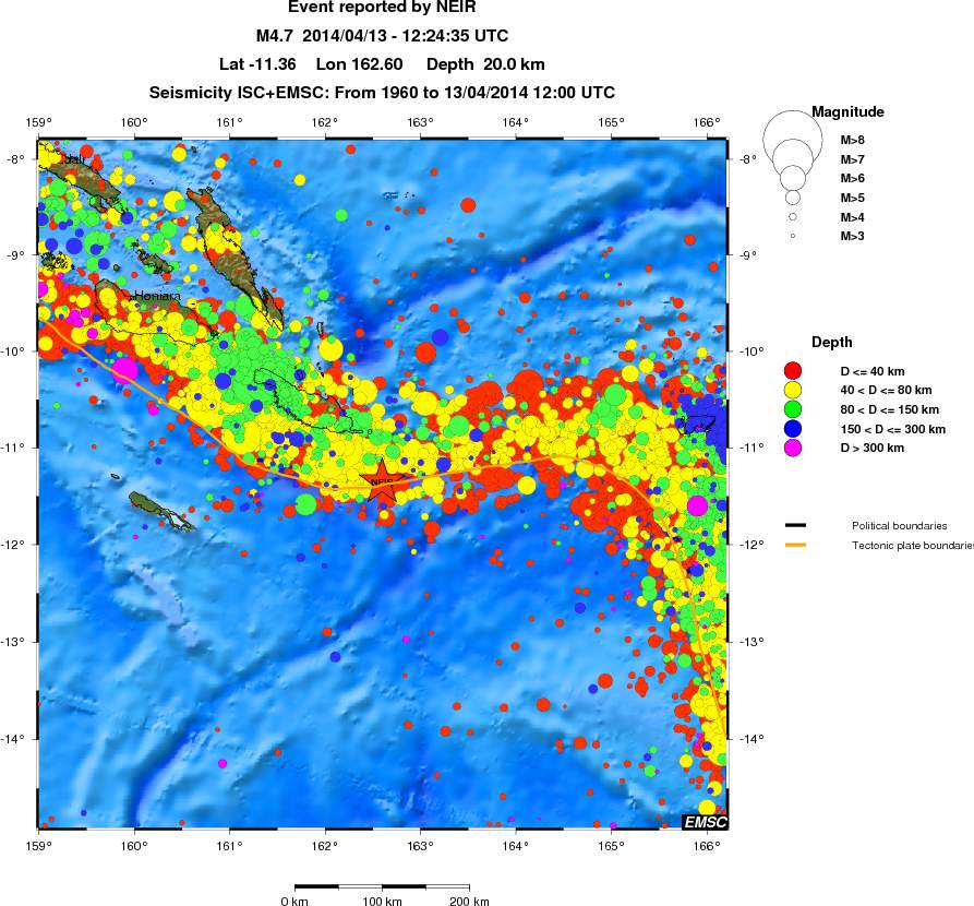regional historical seismicity