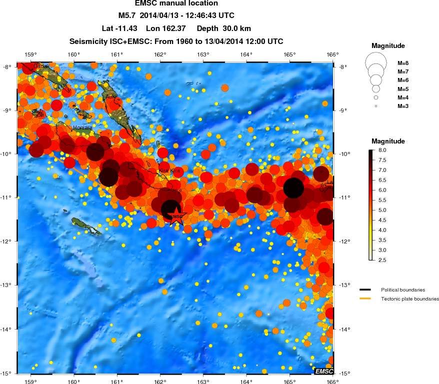 regional magnitude historical seismicity