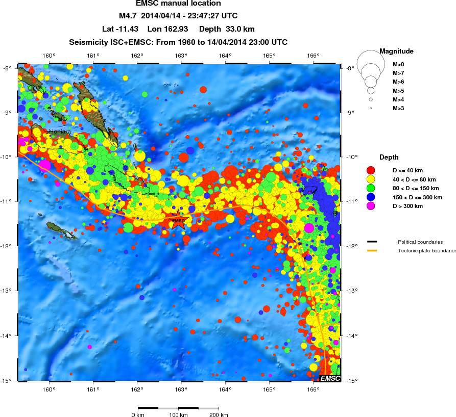regional historical seismicity