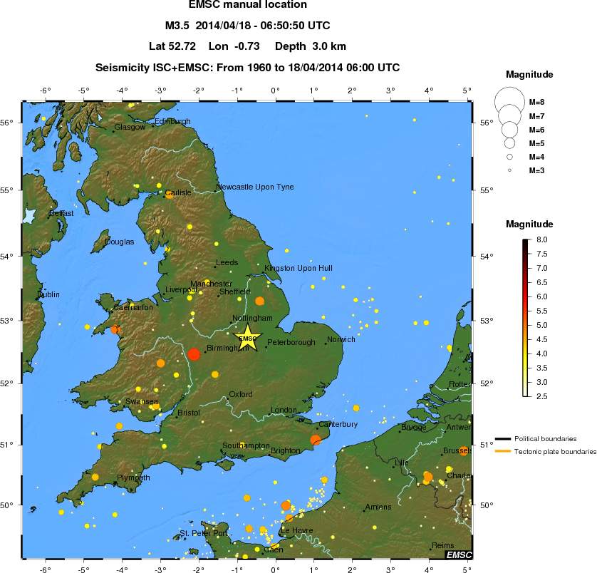 regional magnitude historical seismicity