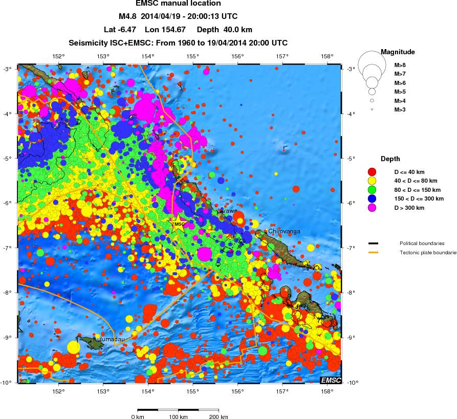 regional historical seismicity