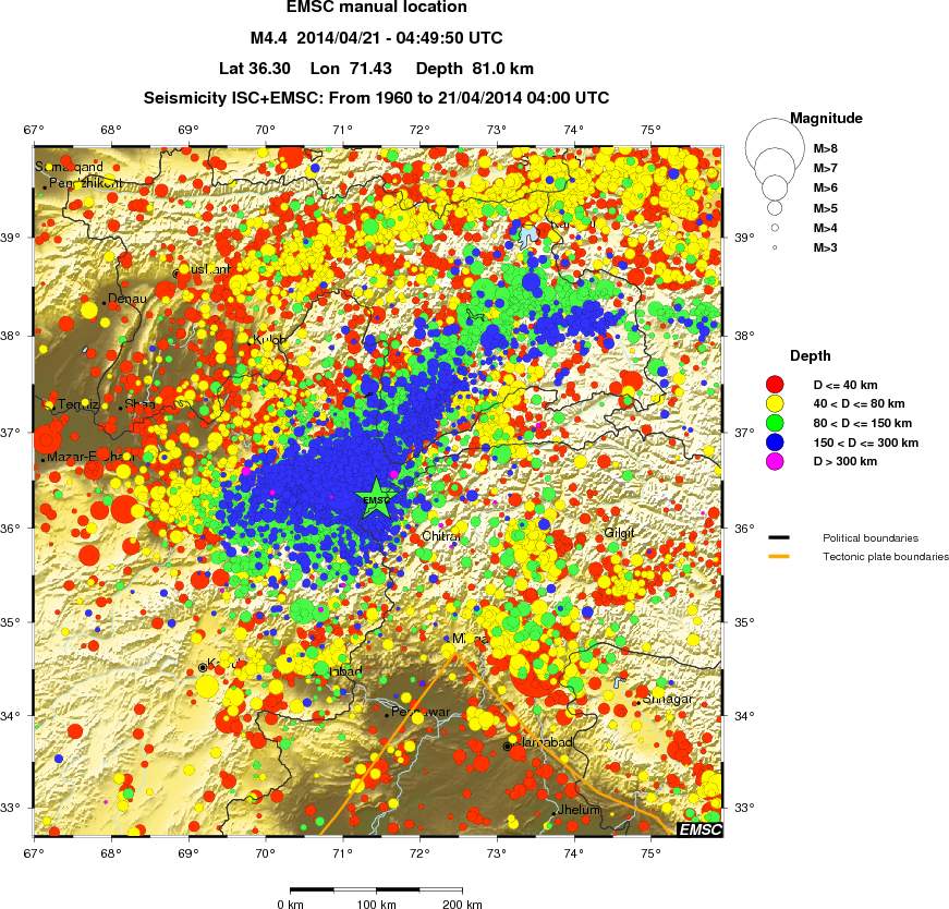 regional historical seismicity