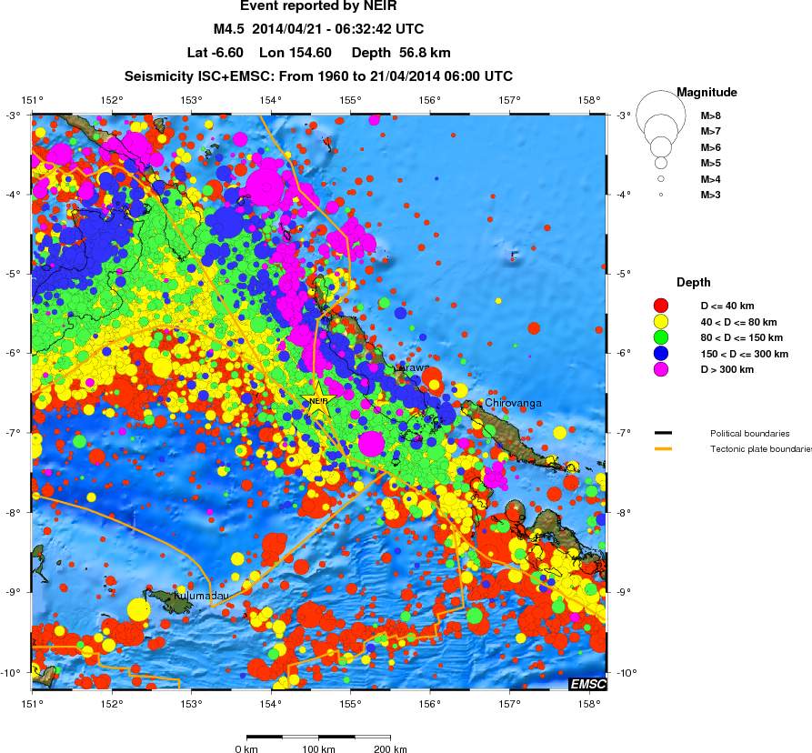 regional historical seismicity