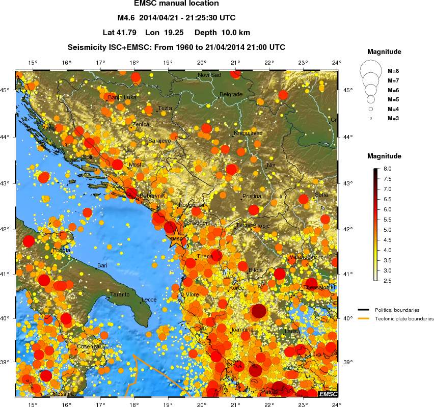 regional magnitude historical seismicity