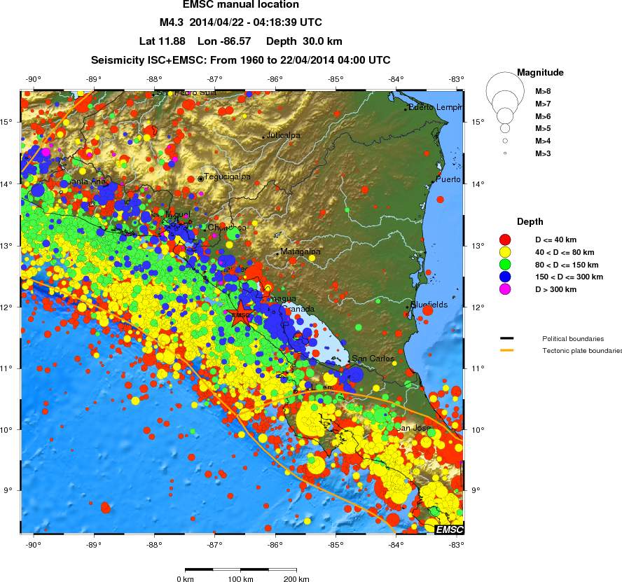 regional historical seismicity