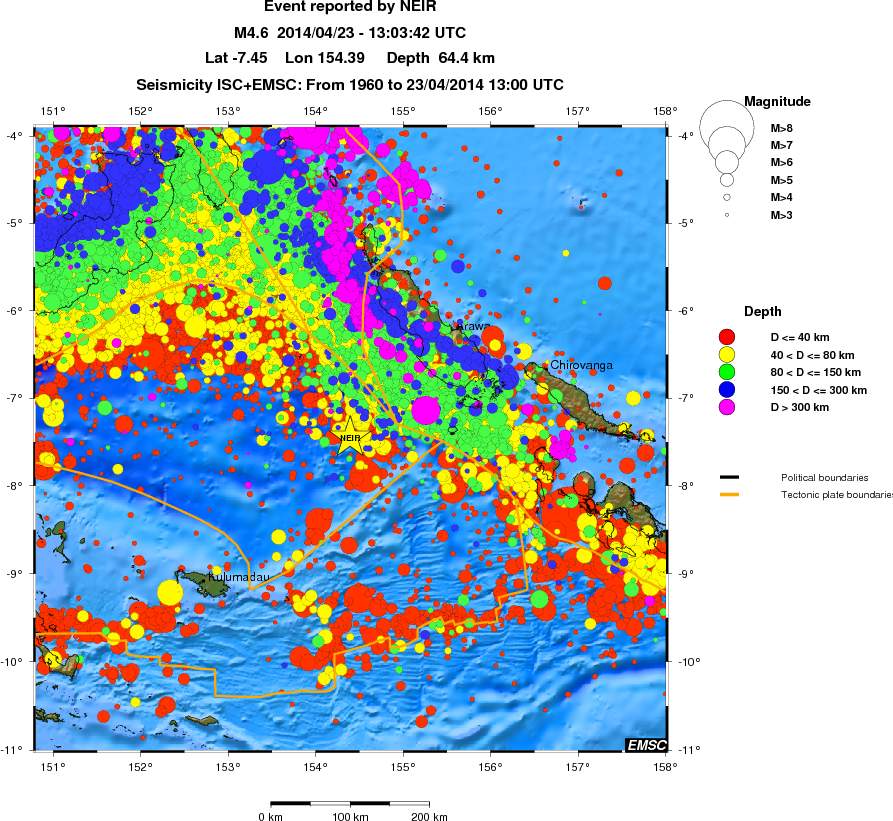 regional historical seismicity