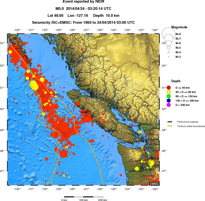regional historical seismicity