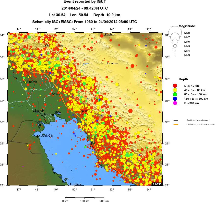 regional historical seismicity