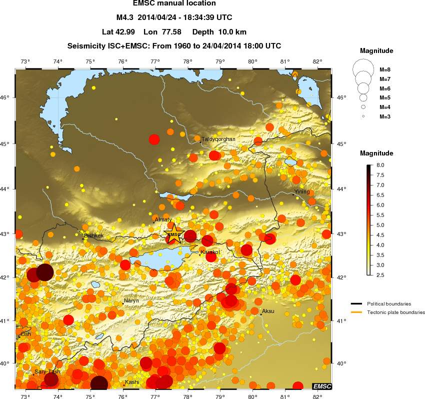 regional magnitude historical seismicity