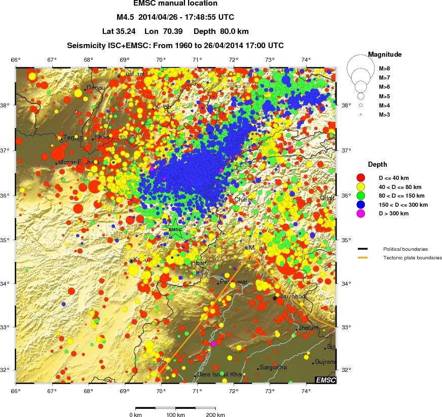 regional historical seismicity
