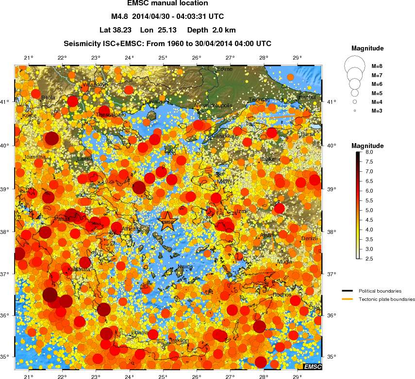 regional magnitude historical seismicity