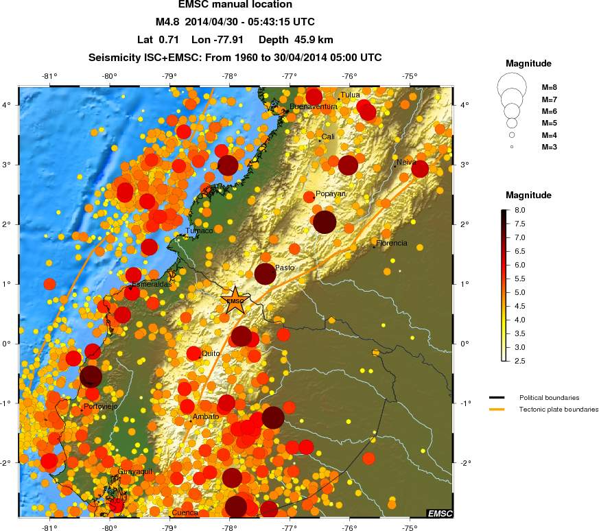 regional magnitude historical seismicity