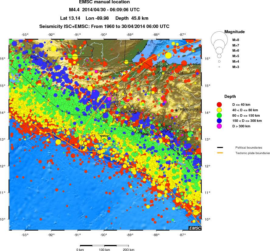 regional historical seismicity
