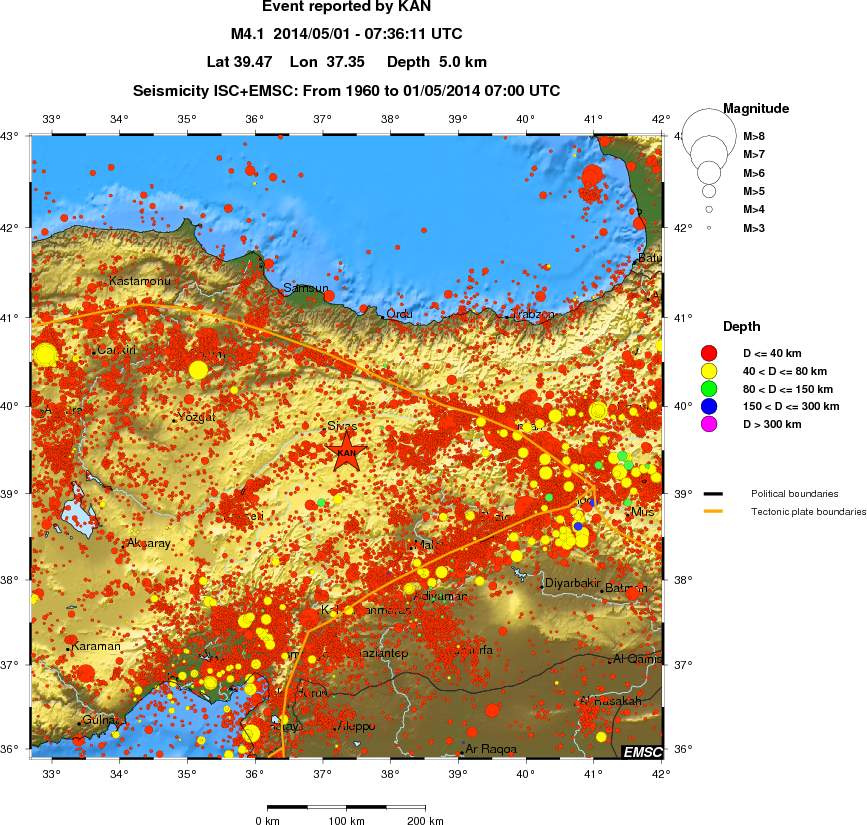 regional historical seismicity