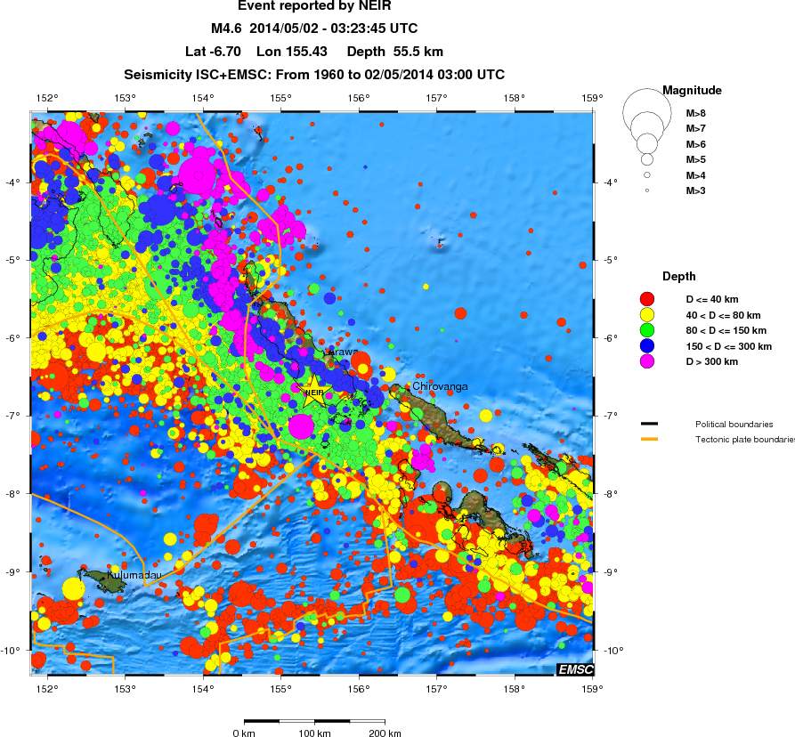 regional historical seismicity