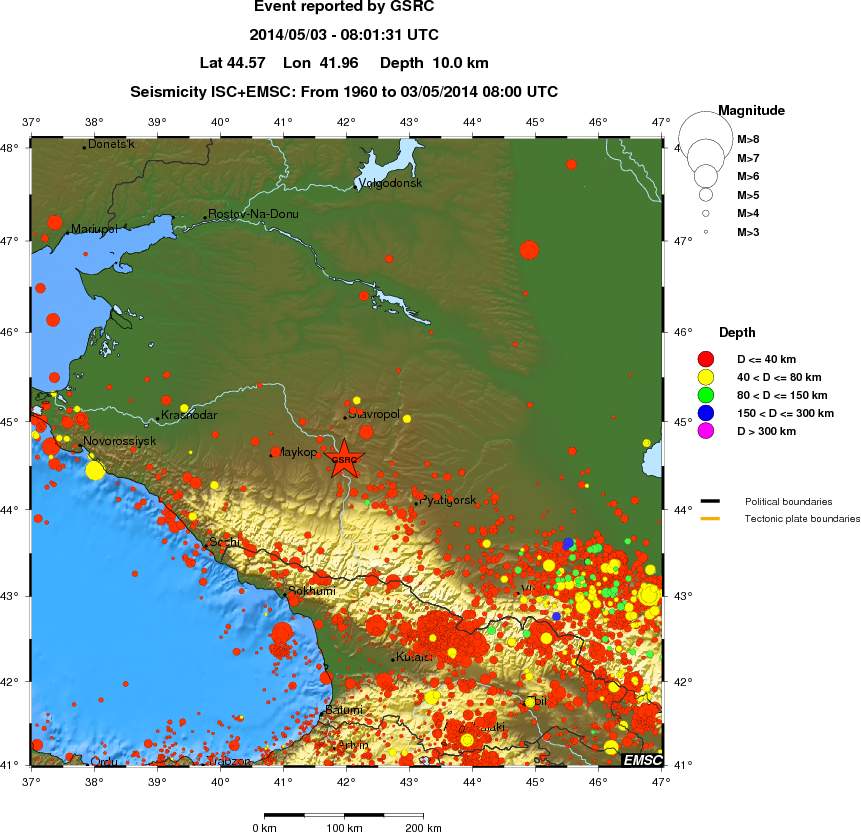 regional historical seismicity