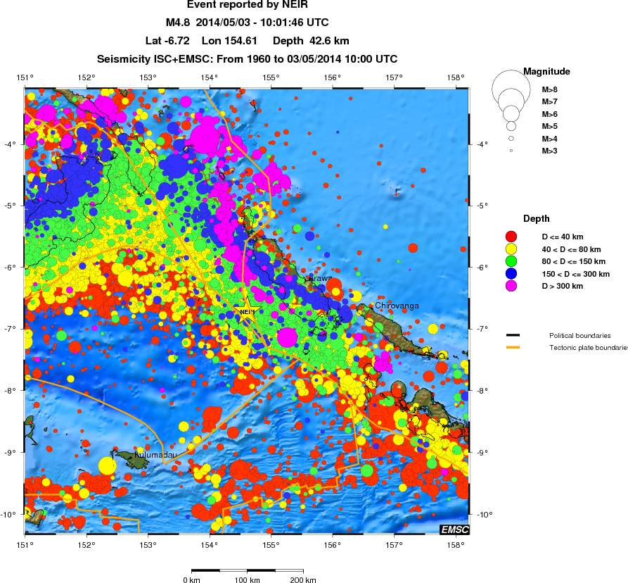 regional historical seismicity