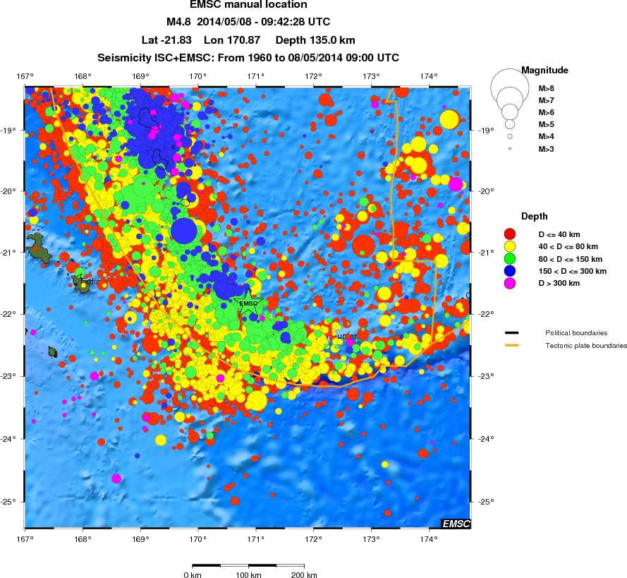 regional historical seismicity