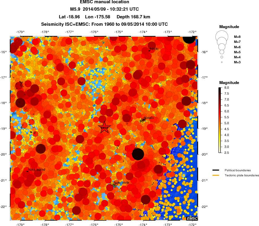 regional magnitude historical seismicity